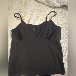 Brandy Melville  Black V-Neck Top